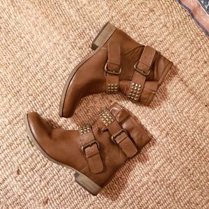 Tan Studded Boots
